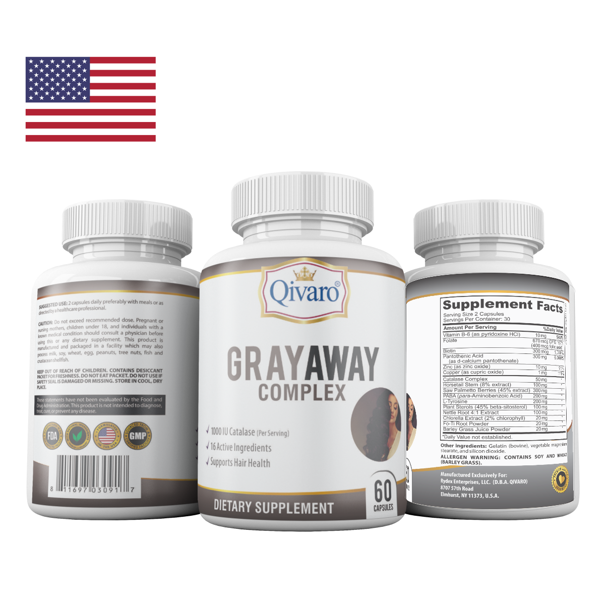 Combo 3-in-1 Pack: QIH43B Gray Away Complex