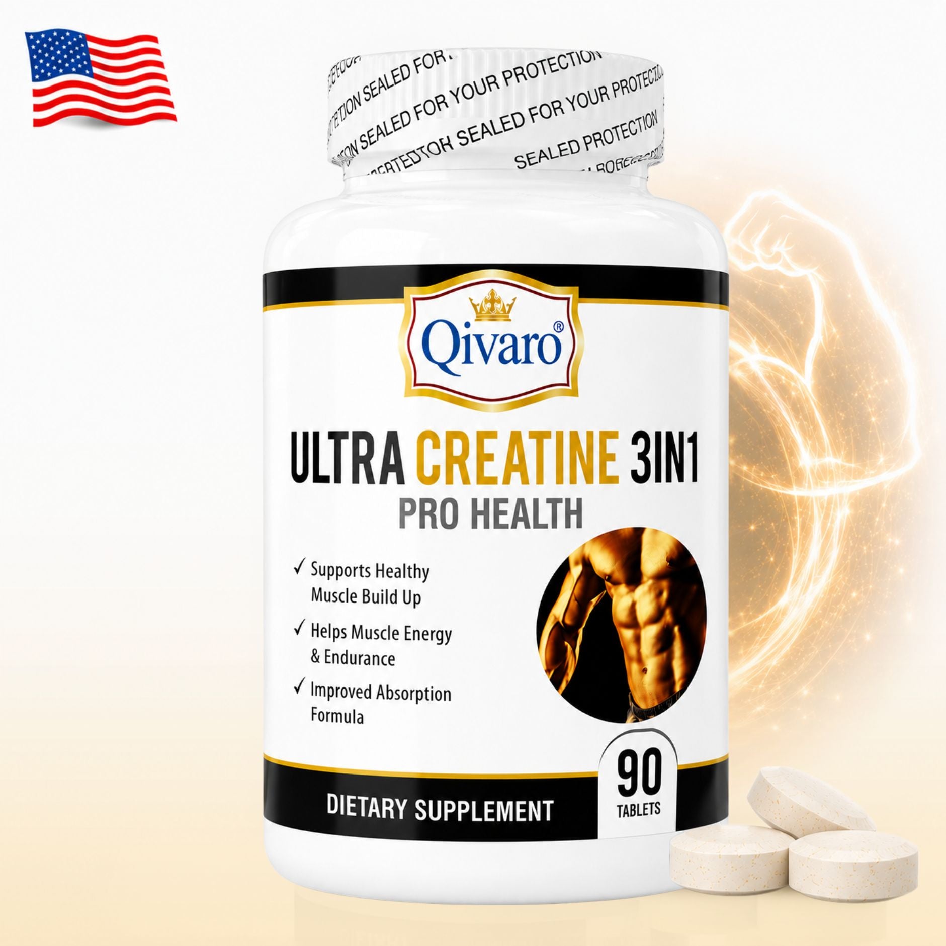 QIH48 - Qivaro 3合1超級肌酸寶 I Ultra Creatine 3 in 1