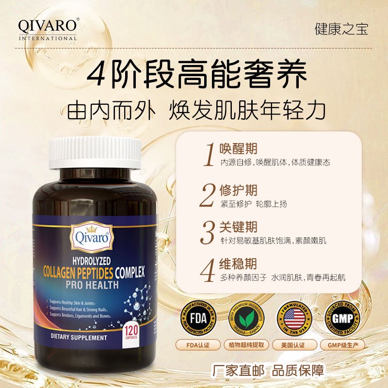 QIH799 | Collagen Peptides | 120 capsules | 抗衰膠原蛋白胜肽複合物膠