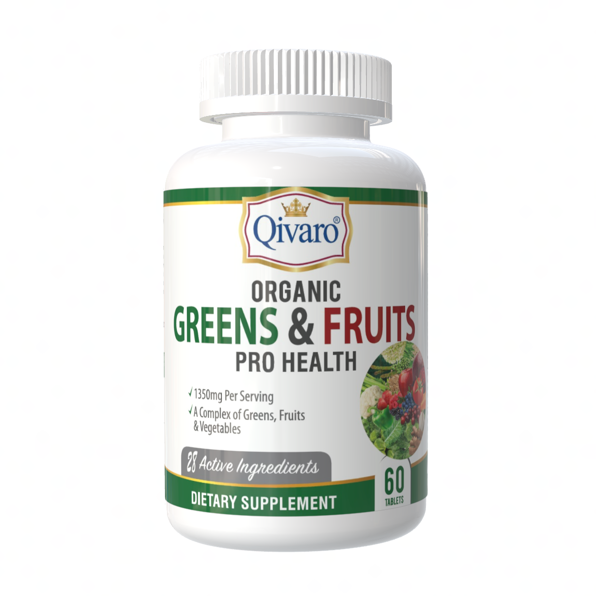 QIO01-有機綠果蔬菜營養補充片  Organic Greens & Fruits 60 tablets