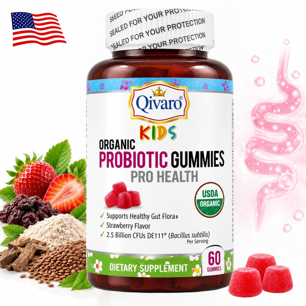 QKG03 - Qivaro 兒童益生菌軟糖 I Kids Organic Probiotic Gummies