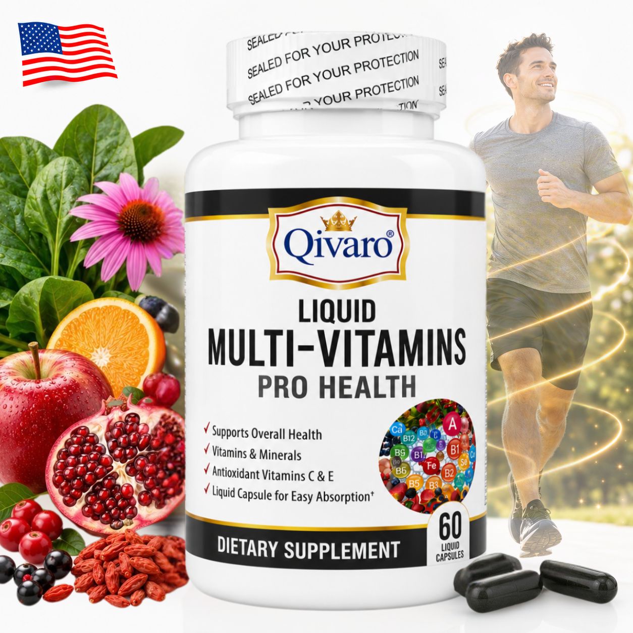 QVM06 - Liquid Multi-Vitamins Liquid Capsules (60 liquid capsules) 