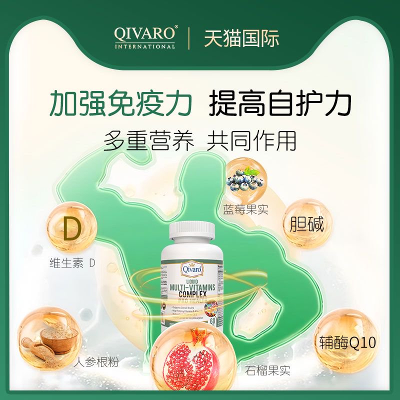 QVM06 | 多種維他命液體膠囊 | 60粒液體膠囊