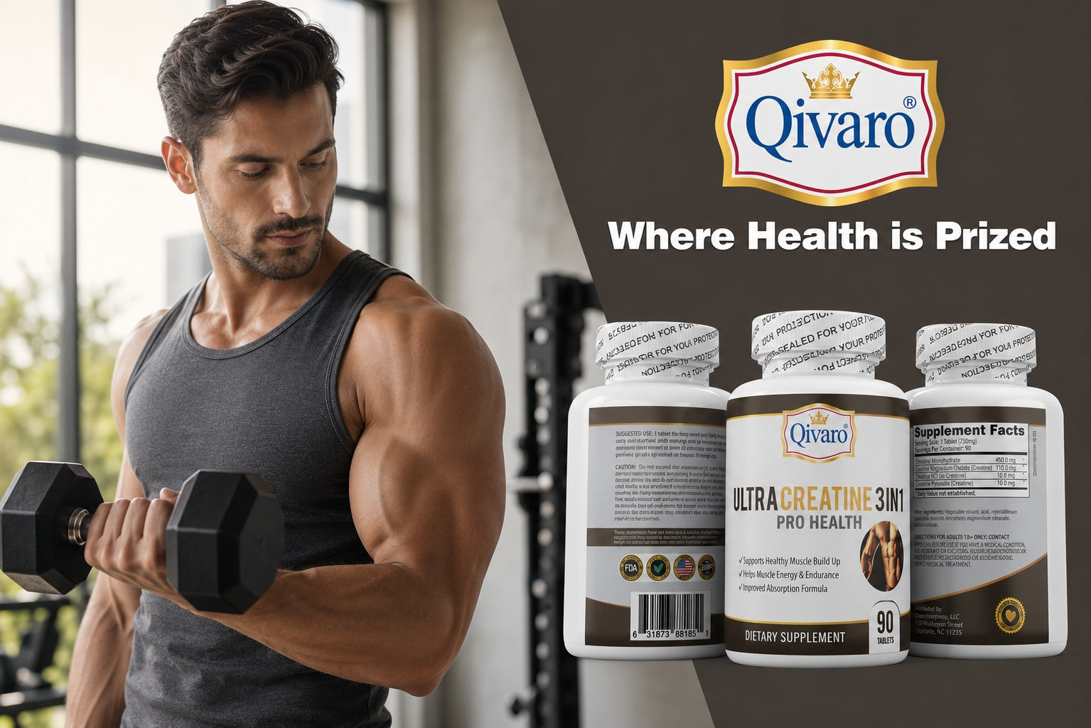 QIH48 - Qivaro 3合1超級肌酸寶 I Ultra Creatine 3 in 1