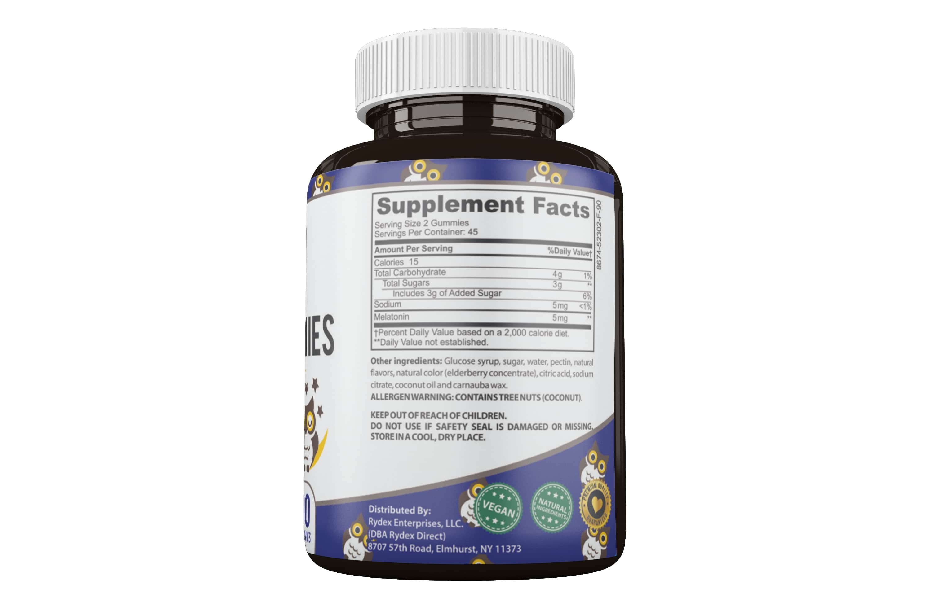 QAG06 | Adult Melatonin Gummies | 90 gummies | 成人素食軟糖睡眠寶