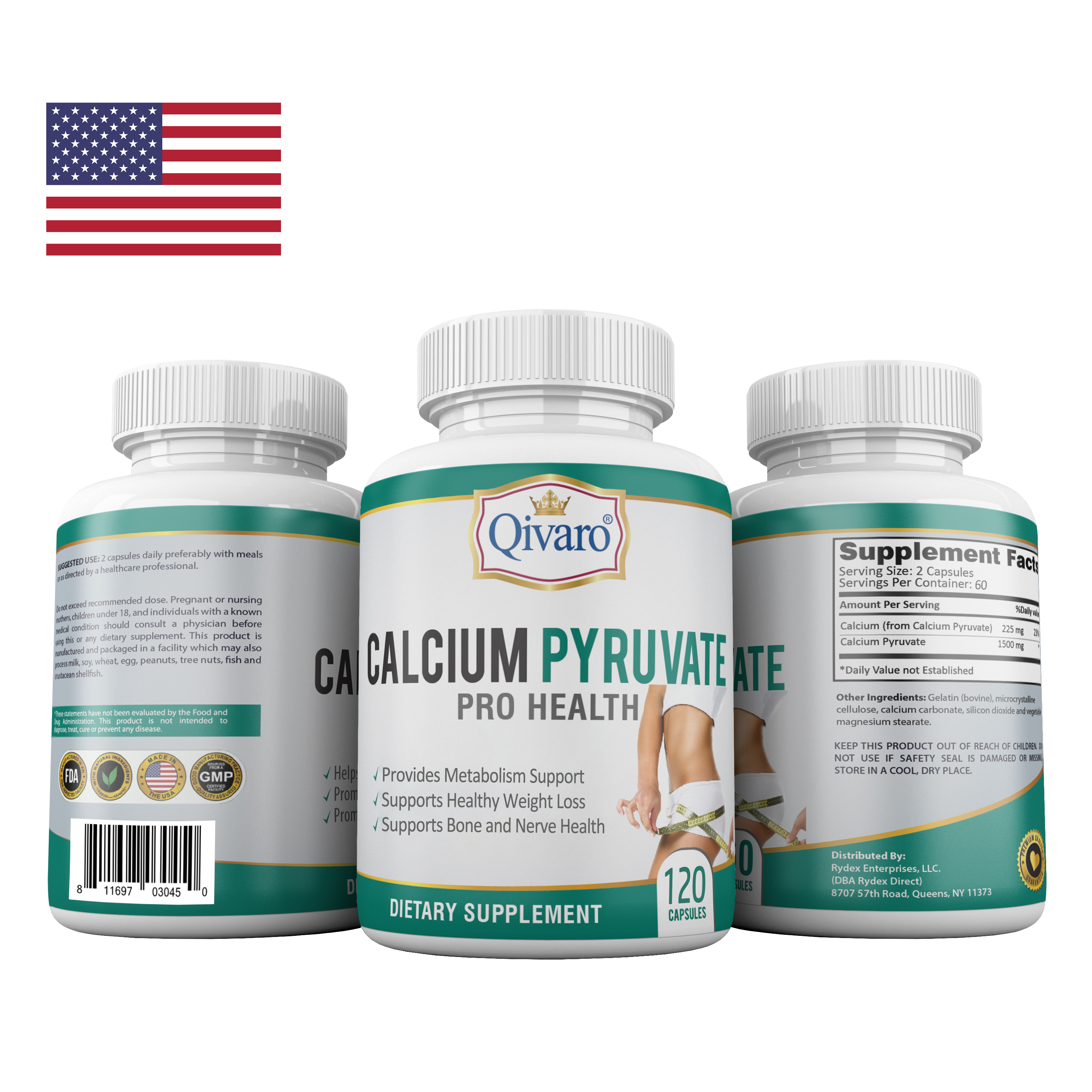 丙酮酸鈣燃脂寶 - 120膠囊 三合一套裝