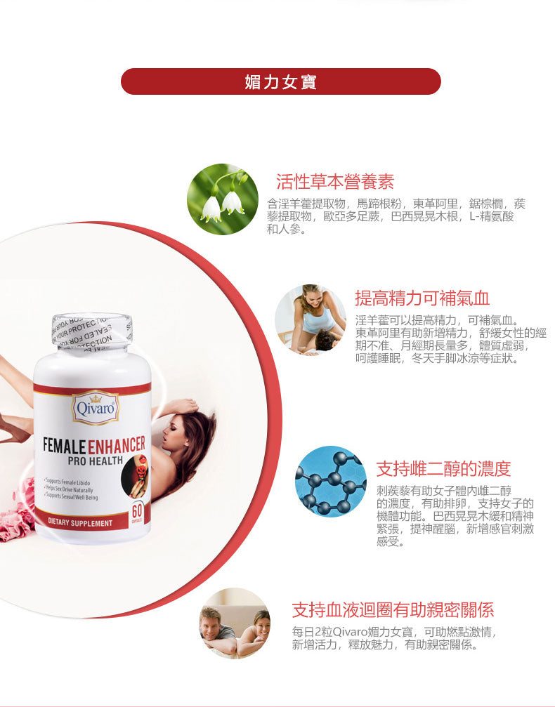 Combo 3-in-1 Pack: QIH44 Female Enhancer